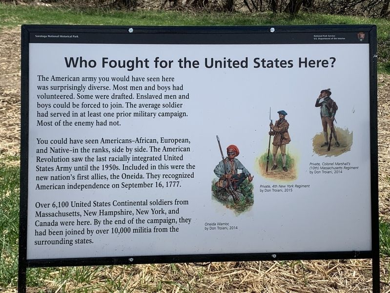 Who Fought For The United States Here? Marker image. Click for full size.