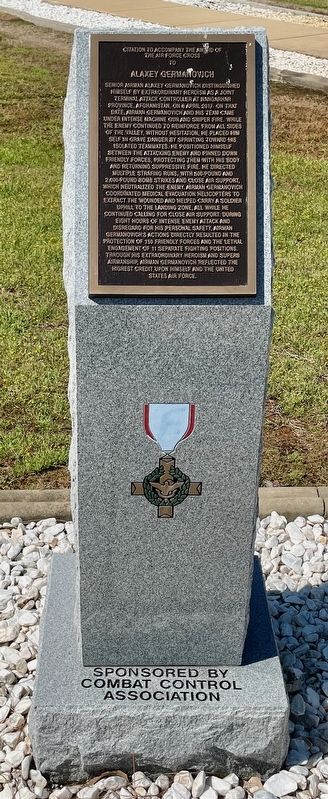 Award of Air Force Cross to Alaxey Germanovich Marker image. Click for full size.