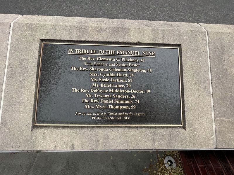 In Tribute to the Emanuel Nine Marker image. Click for full size.