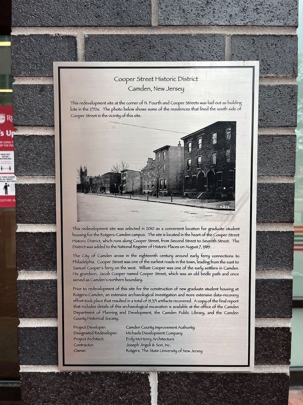 Cooper Street Historic District Marker image. Click for full size.