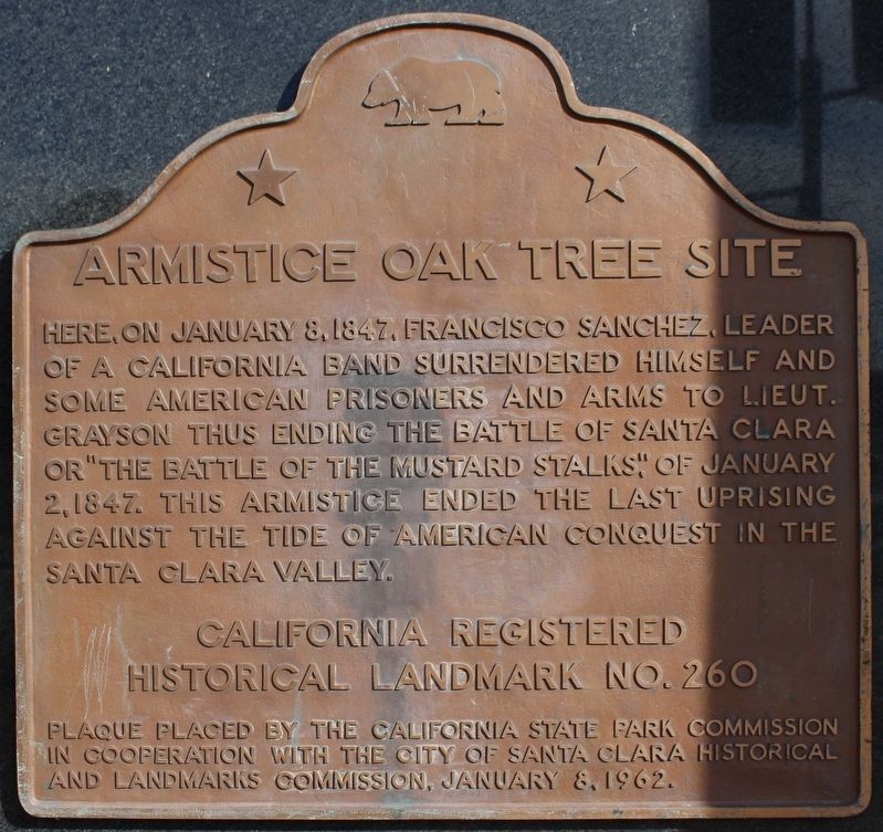 Armistice Oak Tree Site Marker image. Click for full size.