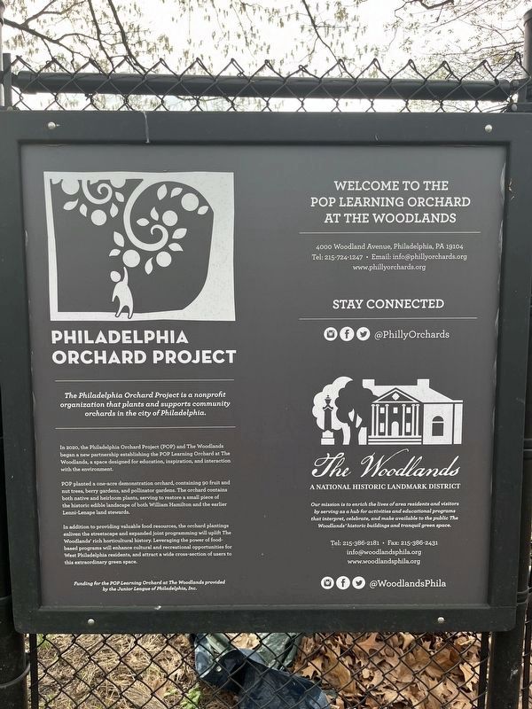 Philadelphia Orchard Project Marker image. Click for full size.