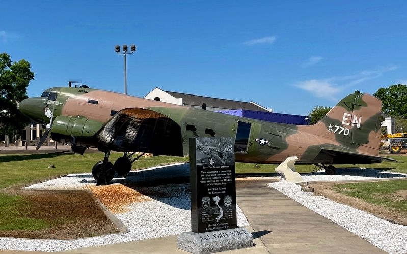 Puff The Magic Dragon Marker & AC-47D in background. image. Click for full size.