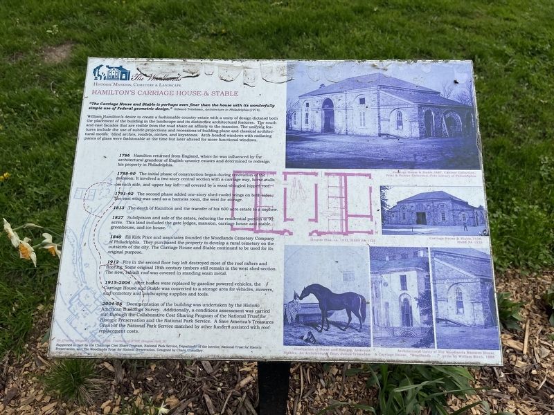 Hamilton's Carriage House & Stable Marker image. Click for full size.