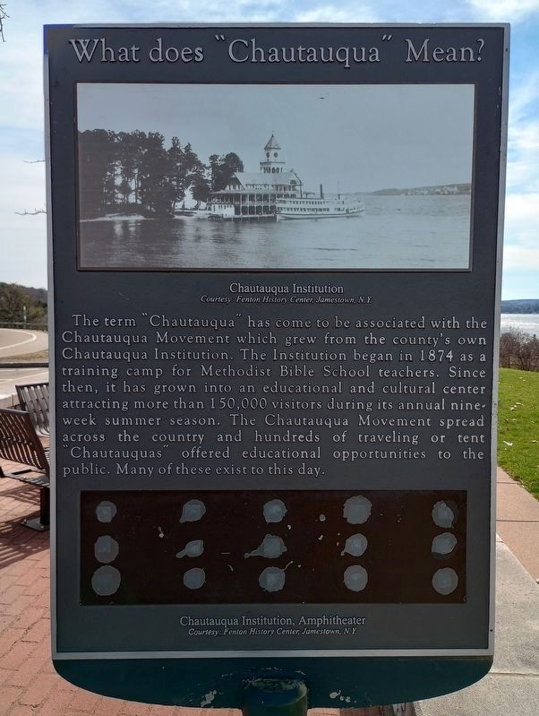What Does "Chautauqua" Mean? Marker image. Click for full size.