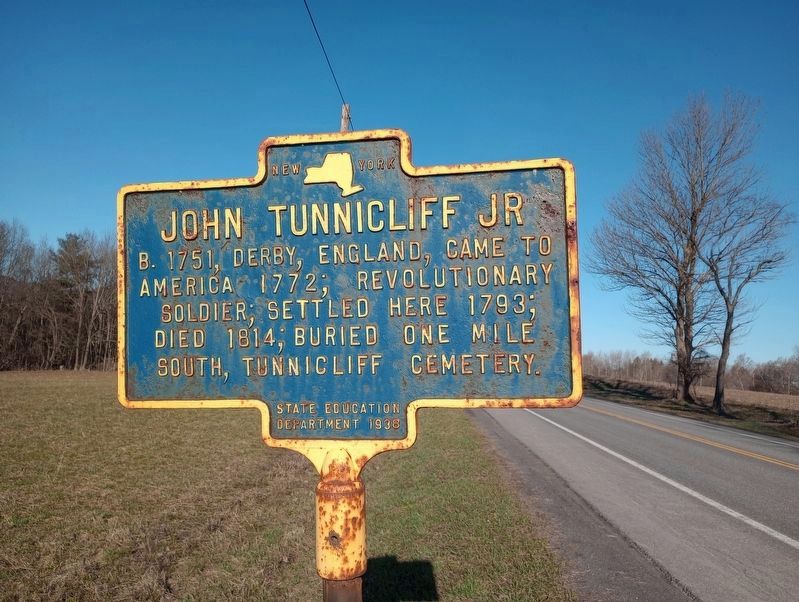 John Tunnicliff Jr Marker image. Click for full size.