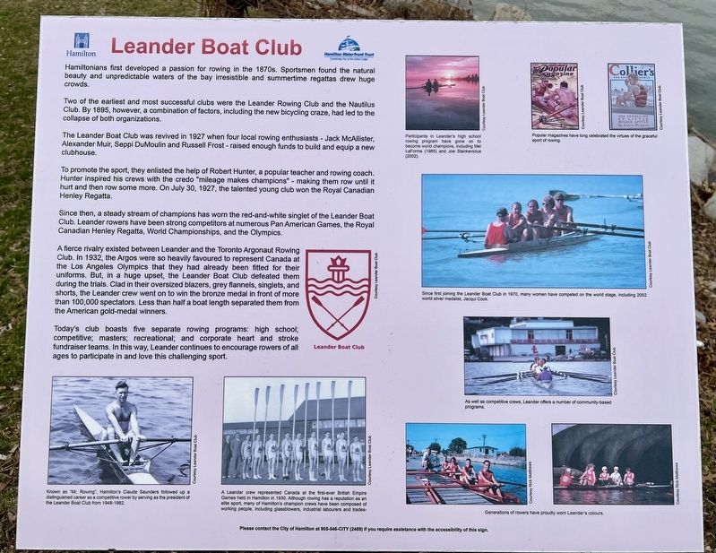 Leander Boat Club Marker image. Click for full size.