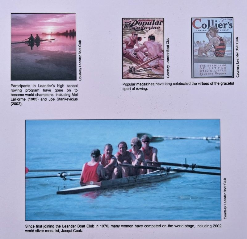 Leander Boat Club Marker detail image. Click for full size.