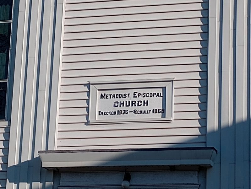 Methodist Episcopal Church date tablet. Click for full size. Methodist Episcopal Church date tablet image. Click for full size.