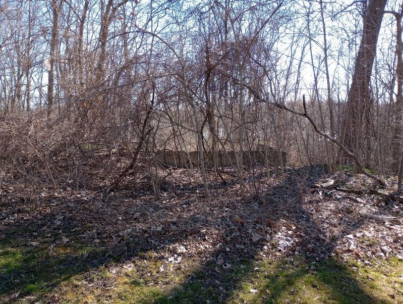 A structure near the Site of First House Marker image. Click for full size.