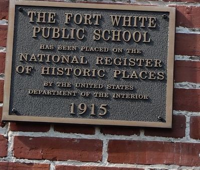 The Fort White Public School Marker image. Click for full size.