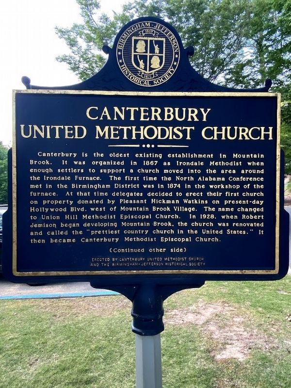 Canterbury United Methodist Church Marker image. Click for full size.