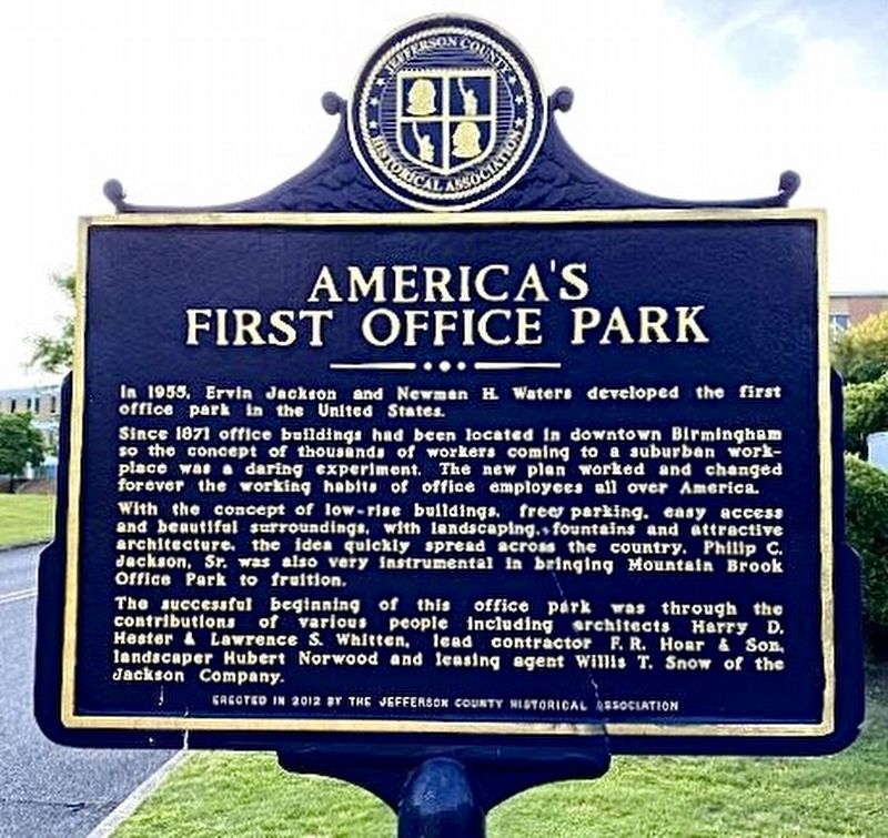 America's First Office Park Marker image. Click for full size.