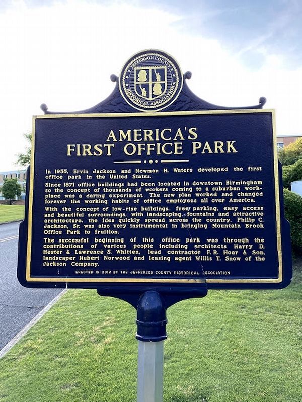 America's First Office Park Marker image. Click for full size.