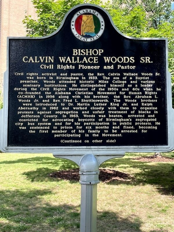 Bishop Calvin Wallace Woods, Sr. Marker image. Click for full size.