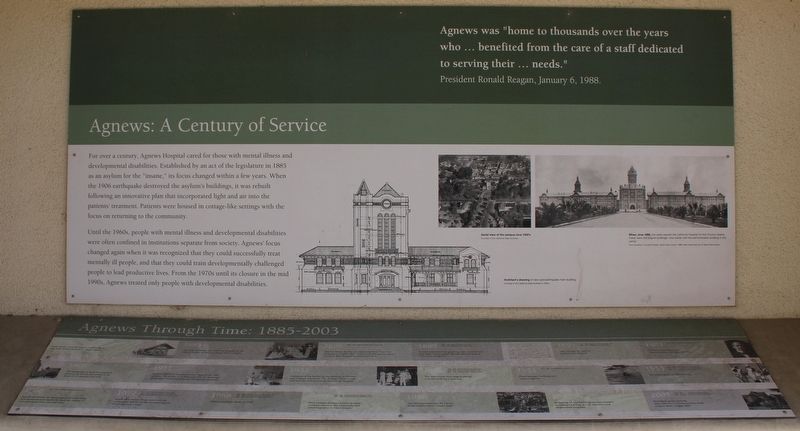 Agnews: A Century of Service Marker image. Click for full size.