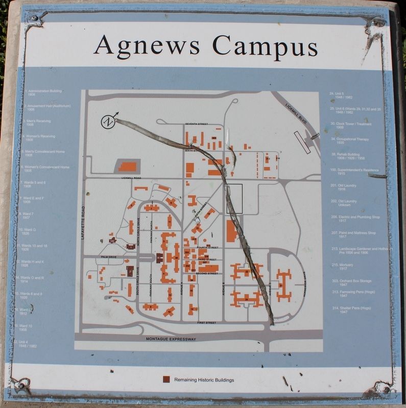 Agnews Campus Map. Click for full size. Agnews Campus Map image. Click for full size.