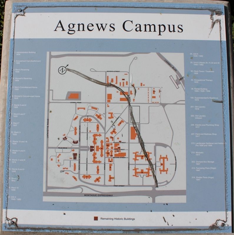 Agnews Campus Map. Click for full size. Agnews Campus Map image. Click for full size.