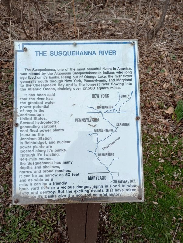 The Susquehanna River Marker image. Click for full size.
