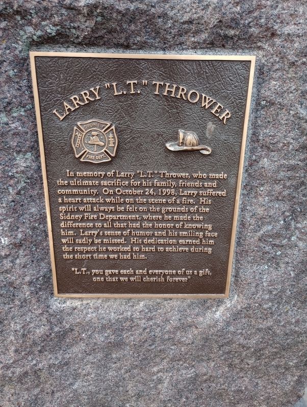 Larry "L.T." Thrower Marker image. Click for full size.