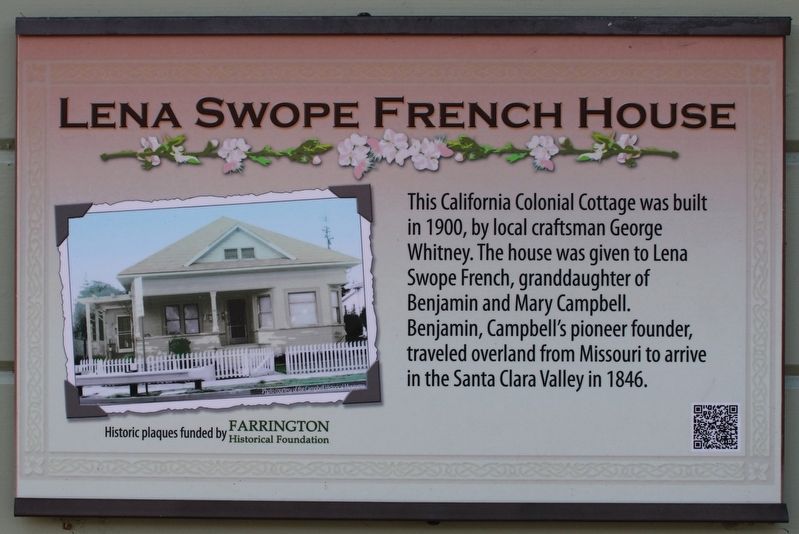 Lena Swope French House Marker image. Click for full size.