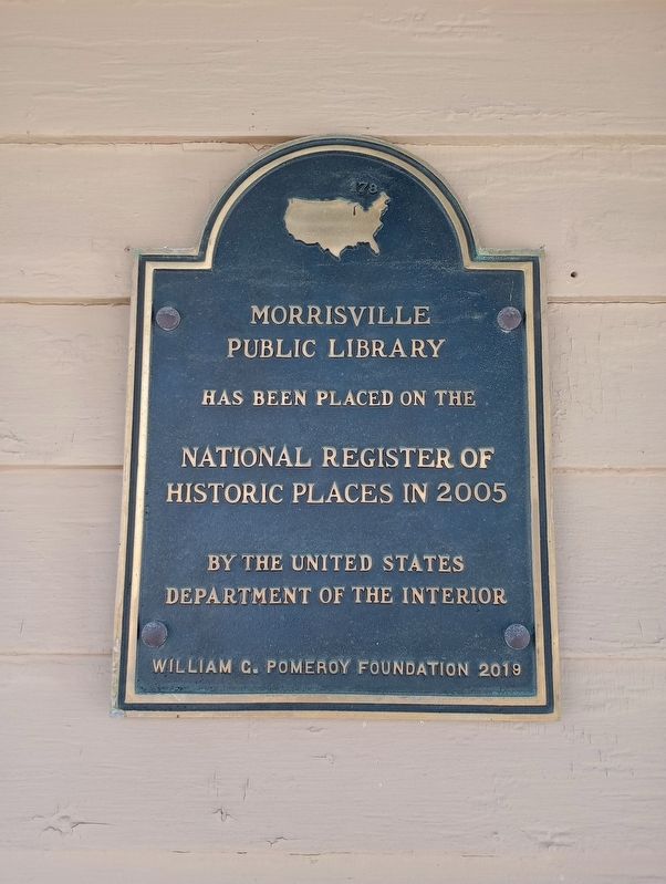 Morrisville Public Library Marker image. Click for full size.