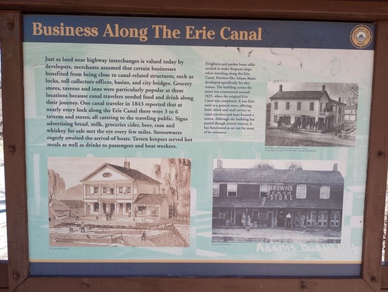 Business Along The Erie Canal Marker image. Click for full size.