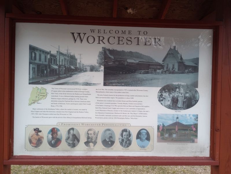 Welcome To Worcester Marker image. Click for full size.