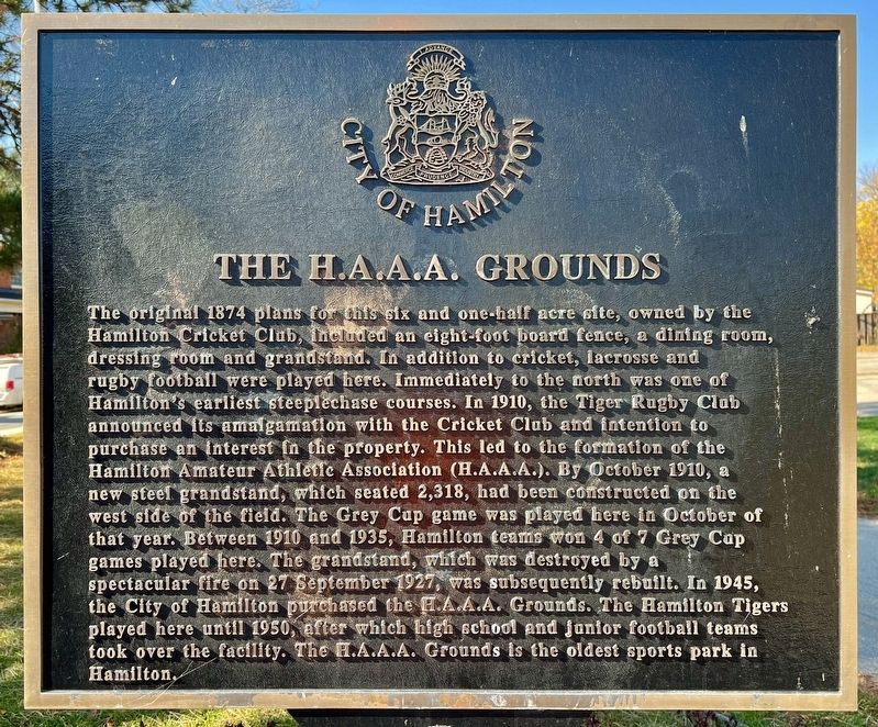 The H.A.A.A. Grounds Marker image. Click for full size.