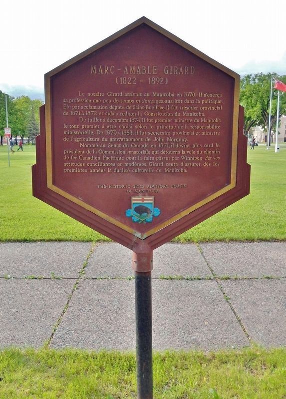 Marc-Amable Girard Marker (<i>Franais</i>) image. Click for full size.