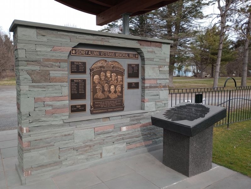 Sidney Alumni Veterans Memorial Wall Marker image. Click for full size.