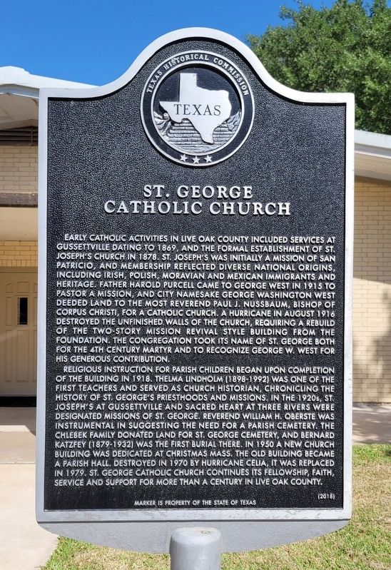 St. George Catholic Church Marker image. Click for full size.