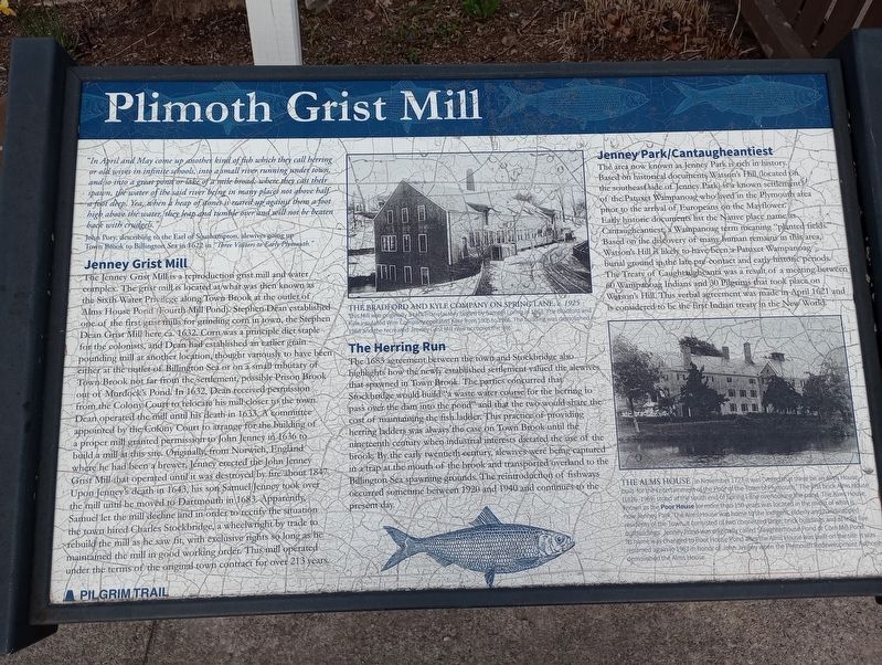 Plimoth Grist Mill Marker image. Click for full size.