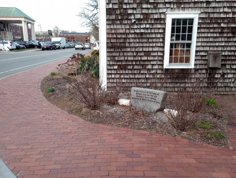 Granite Remnant of the First Canopy Over Plymouth Rock Marker image. Click for full size.