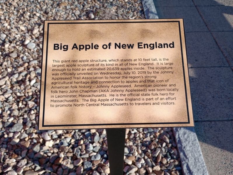 Big Apple of New England Marker image. Click for full size.