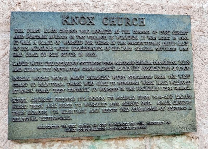 Knox Church Marker image. Click for full size.