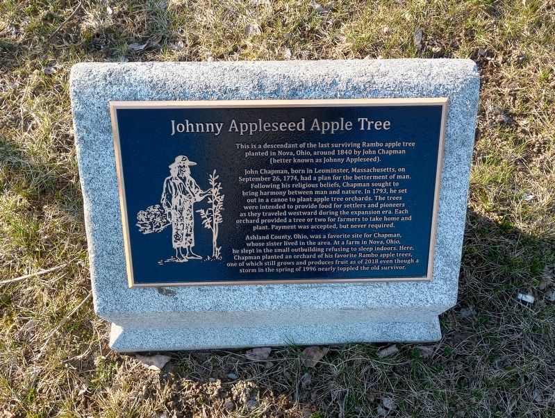 Johnny Appleseed Apple Tree Marker image. Click for full size.