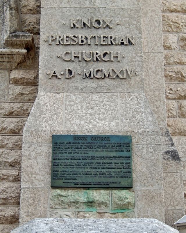Knox Church Marker image. Click for full size.
