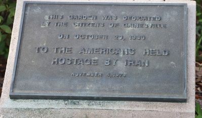 To the Americans Held Hostage by Iran Marker. Click for full size. To the Americans Held Hostage by Iran Marker image. Click for full size.