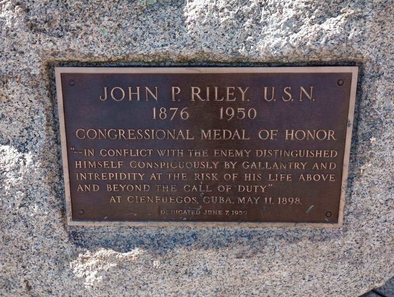 John P. Riley, U.S.N. Marker image. Click for full size.