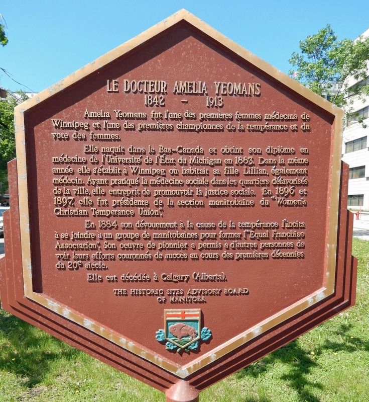Le Docteur Amelia Yeomans Marker (<i>Français</i>). Click for full size. Le Docteur Amelia Yeomans Marker (<i>Français</i>) image. Click for full size.