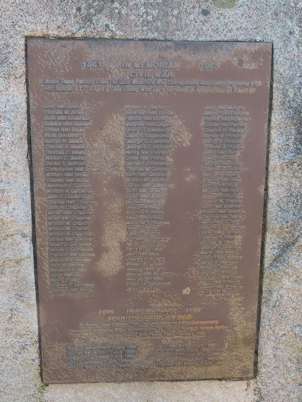 Waterford Civil War Spanish American War Memorial. Click for full size. Waterford Civil War Spanish American War Memorial image. Click for full size.