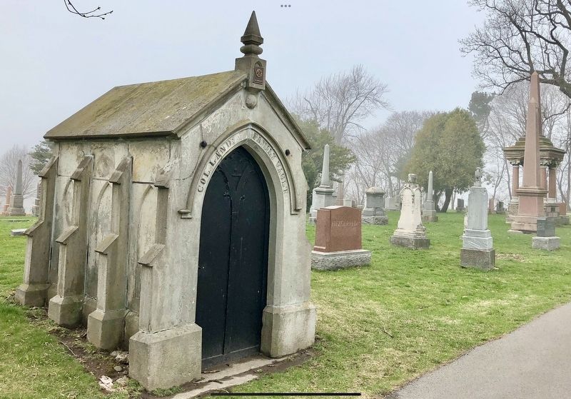 The Land Family vault in the Hamilton Cemetery.. Click for full size. The Land Family vault in the Hamilton Cemetery. image. Click for full size.