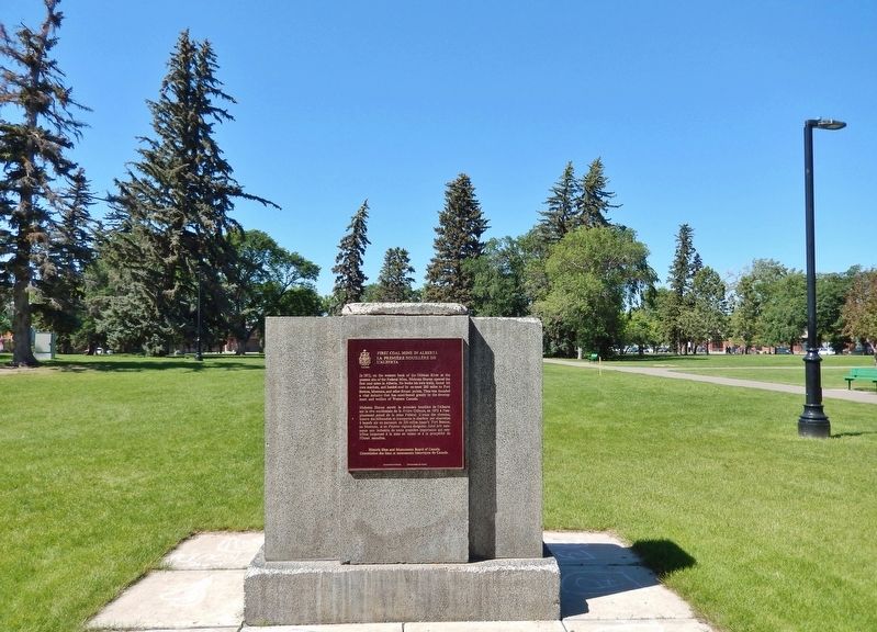 First Coal Mine in Alberta /<br>La première houillère de L'Alberta Marker. Click for full size. First Coal Mine in Alberta /<br>La première houillère de L'Alberta Marker image. Click for full size.