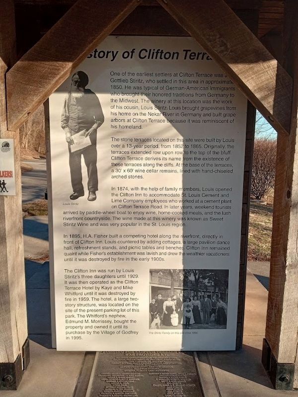 A History of Clifton Terrace Marker image. Click for full size.