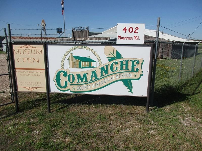 Comanche County Historical Museum sign image. Click for full size.