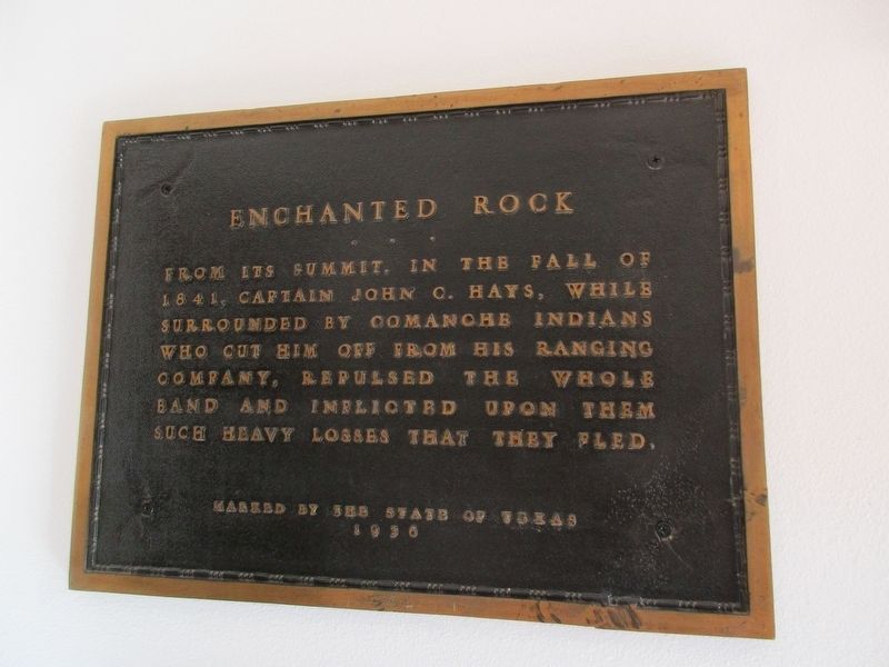 Enchanted Rock Marker. Click for full size. Enchanted Rock Marker image. Click for full size.