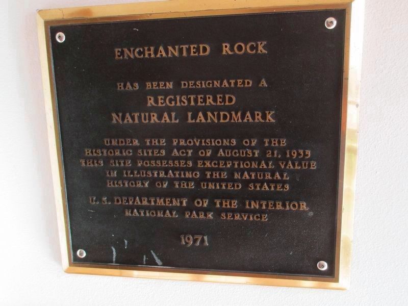Enchanted Rock Registered Natural Landmark tablet image. Click for full size.