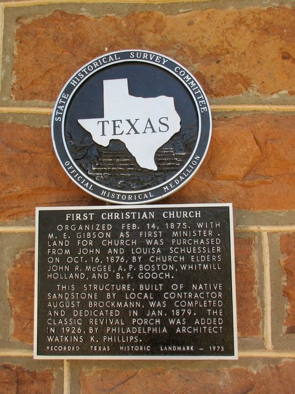 First Christian Church Marker image. Click for full size.