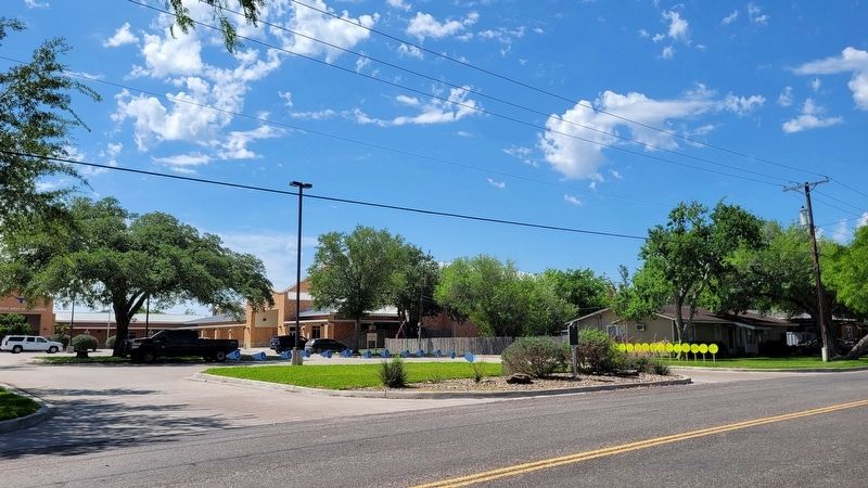 The view of the Early Schools in Live Oak County Marker from across the street. Click for full size. The view of the Early Schools in Live Oak County Marker from across the street image. Click for full size.